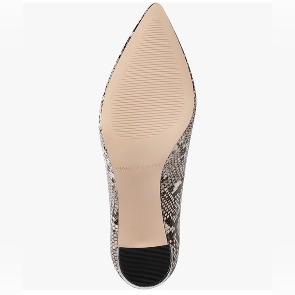 Marc Fisher $118 Women’s Viviene Classic Snake Print Block Heel Pump Size 11 NEW - Picture 5 of 14